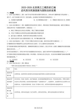 2023-2025北京高三二模历史汇编：近代西方民族国家与国际法的发展-答案-4295791e3dbc