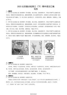 2023北京重点校高三（下）期中语文汇编：写作-答案