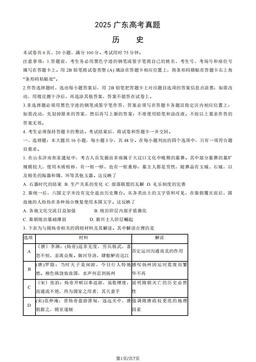 2025广东高考真题历史（教师版）-答案-ea167af771d2